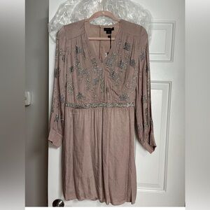 AS by DF - Beaded Silk Cocktail Dress NWT- Size Small